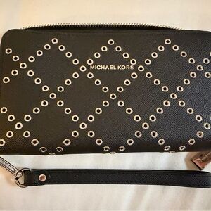 Michael Kors Black Studded Clutch
